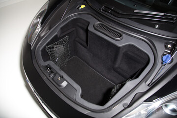 Fototapeta premium Open front boot space of sports car