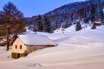 Winter Montana in the alps of Switzerland. Breathtaking site seeing and unending entertainment