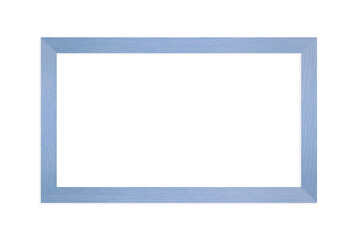 isolated blank wood frame on white background