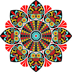 colorful abstract mandala round design