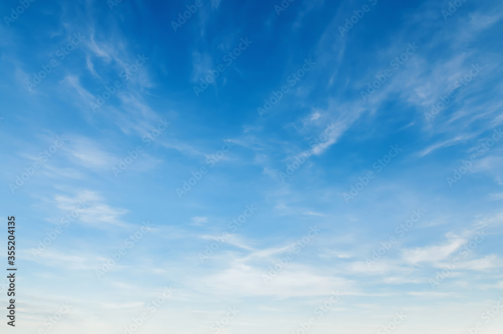 Wall mural panorama white cloud with blue sky nature background