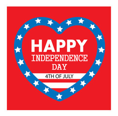 Happy Independence Day July 4th, greeting card or banner 