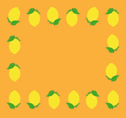 Summer illustration with 
lemon