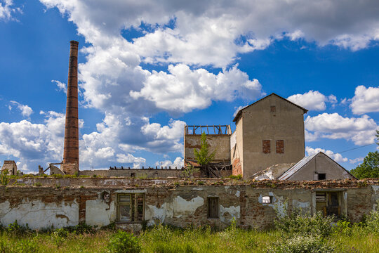 Abandoned dilapidated factory near the village of Straze nad Myjavou