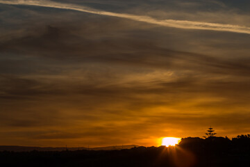 sunset in the clouds