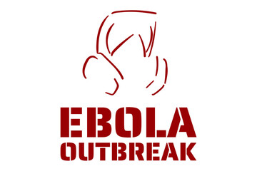 Ebola virus outbreak concept. Template for background, banner, poster with text inscription. Vector EPS10 illustration.