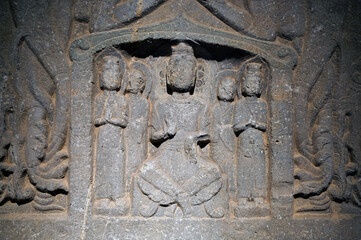 Stone tablets of Buddha in ancient Chinese temples
