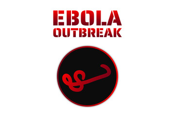 Ebola virus outbreak concept. Template for background, banner, poster with text inscription. Vector EPS10 illustration.