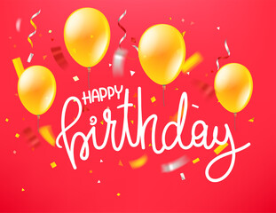 Happy birthday. Vector greeting card