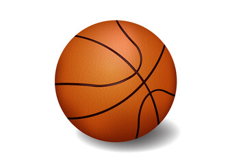 Basketball ball isolated on white.
