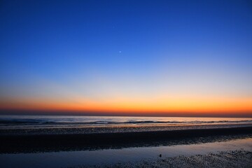 Evening at Mandvi Beach of Kutch, Gujarat, India beautiful sky sun and ocean, Sea, Beach