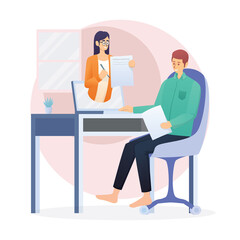 Student online learning with instructor