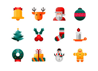 christmas icons set