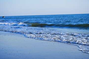 Evening at Mandvi Beach of Kutch, Gujarat, India beautiful sky sun and ocean, Sea, Beach