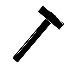 Flat illustration of simple hammer
