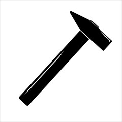 Flat illustration of simple hammer