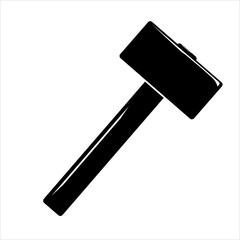 Flat illustration of simple hammer