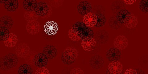 Light Green, Red vector natural layout with flowers.