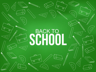 back to school vector design with board background