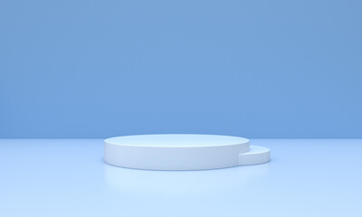 3D rendering of the blue geometry scene.