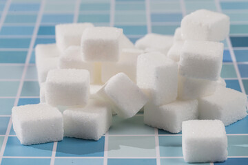 Photograph pure white cube sugar
