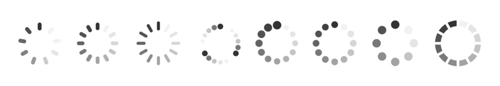Loading icon collection set. Vector illustration preloaders