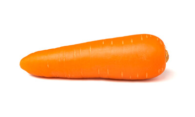 Fresh carrots isolated on white background. Close up of carrots.