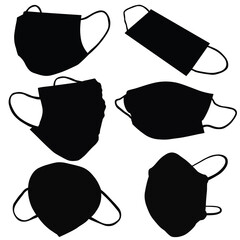 A set of medical masks. Vector image
