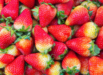 Fresh strawberries background 