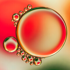 Colorful bubbles in water