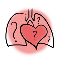 Heart or lungs. Cause of illness