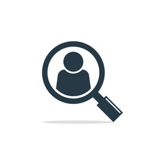 Magnifying glass icon vector design template.