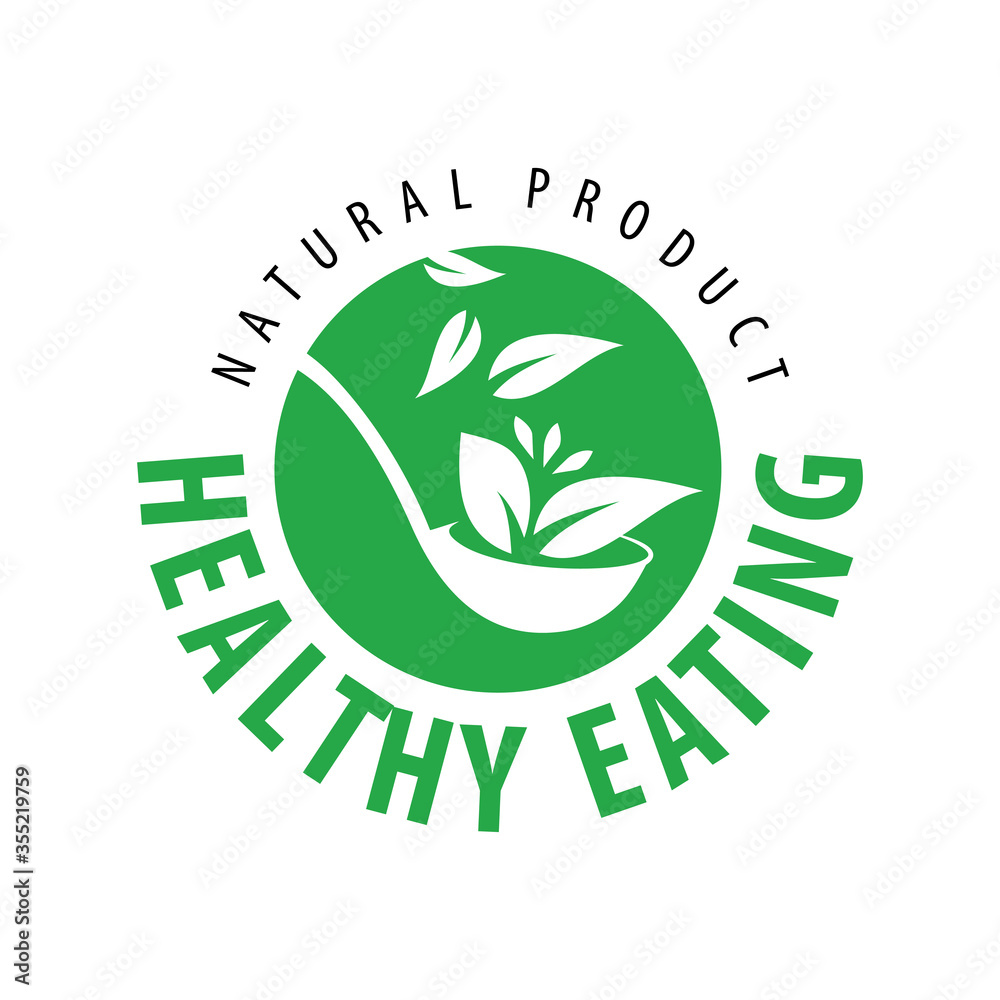 Poster vector logo healthy eating