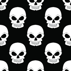 seamless pattern with skulls