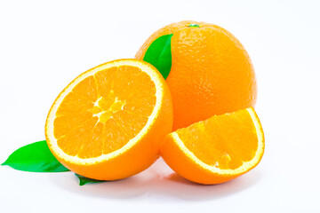 Orange fruit isolated on white background
