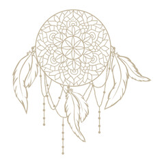vector illustration of a dream catcher