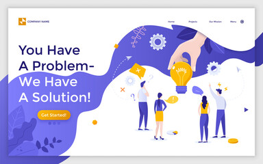 Flat Landing Page Template