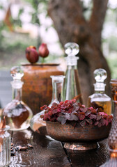 spa still life with candles and flowers