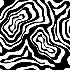 Seamless pattern Tiger stripes. Vector Animal Skin . Black And White illustration for fabric