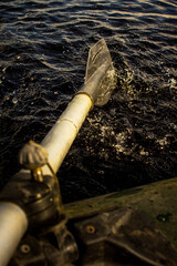 fishing on an inflatable boat