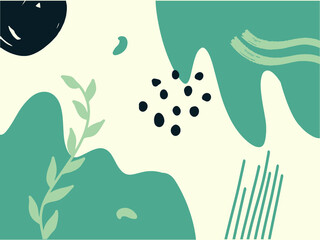 Hand drawn abstract Pop Memphis Background.Applicable for brochures, posters, banners and covers.