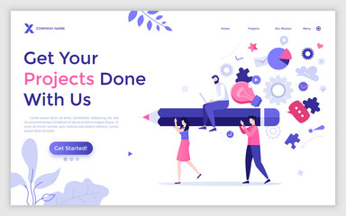 Flat Landing Page Template