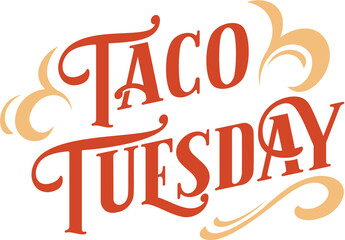 Taco Tuesday Restaurant Text Banner - 355226119