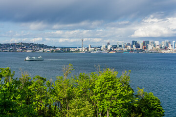 Ferry And Urban Skyline 3