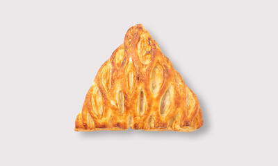 Triangle Pizza pastry on a white background