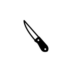 Steak knife vector icon in black solid flat design icon isolated on white background