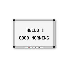 Realistic office Whiteboard Mockup design.Vector whiteboard mockup. easy editable