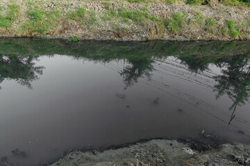 Waste water, sewage in the canal