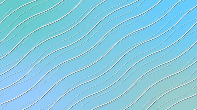 Simple 2d blue and white-colored animated wavy lines background in full HD resolution.
