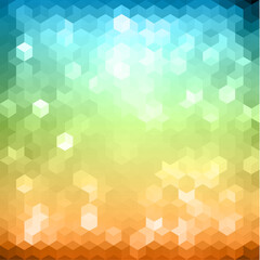 Fototapeta na wymiar Colorful geometric background with hexagon pattern 
